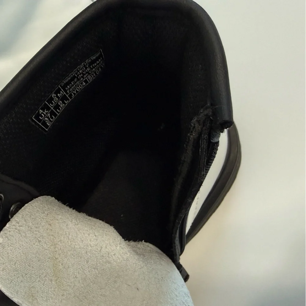 Dr. Martens 1460Y Combat Boots Women Size 6 Zipper Up Leather Bouncing Sole - Picture 12 of 14